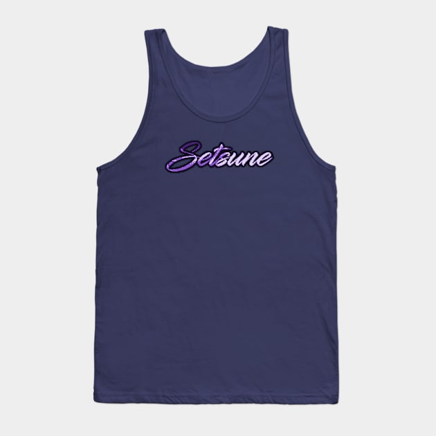 Setsune Pixel Logo (Fuzzy) Tank Top by DuskEyesDesigns